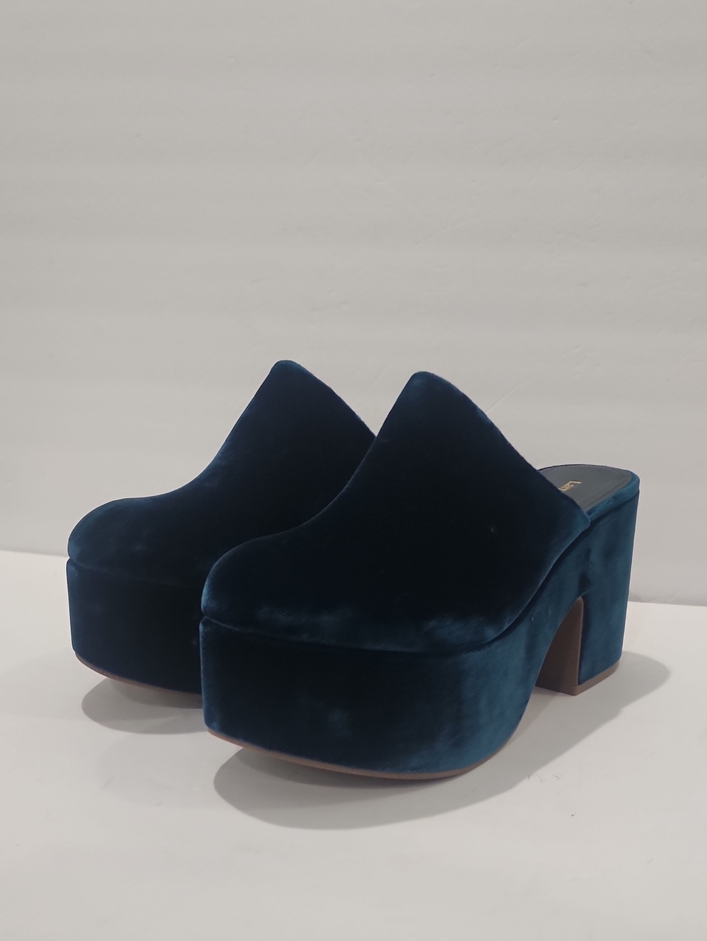 Larroude Miso Velvet Platform Mules